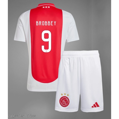 Dječji Nogometni Dres Ajax Brian Brobbey #9 Domaci 2024-25 Kratak Rukav (+ Kratke hlače)